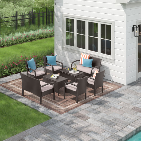 Sol 72 Outdoor™ Cokato 8 Person Outdoor Seating Group with Cushions